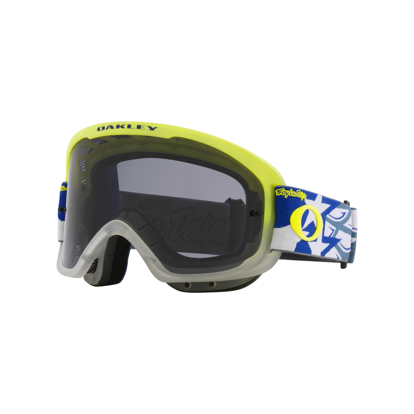 Oakley O Frame 2.0 Pro MTB Goggles - One Size Fits Most -  Troy Lee Designs Blue Wings - Dark Grey Lens