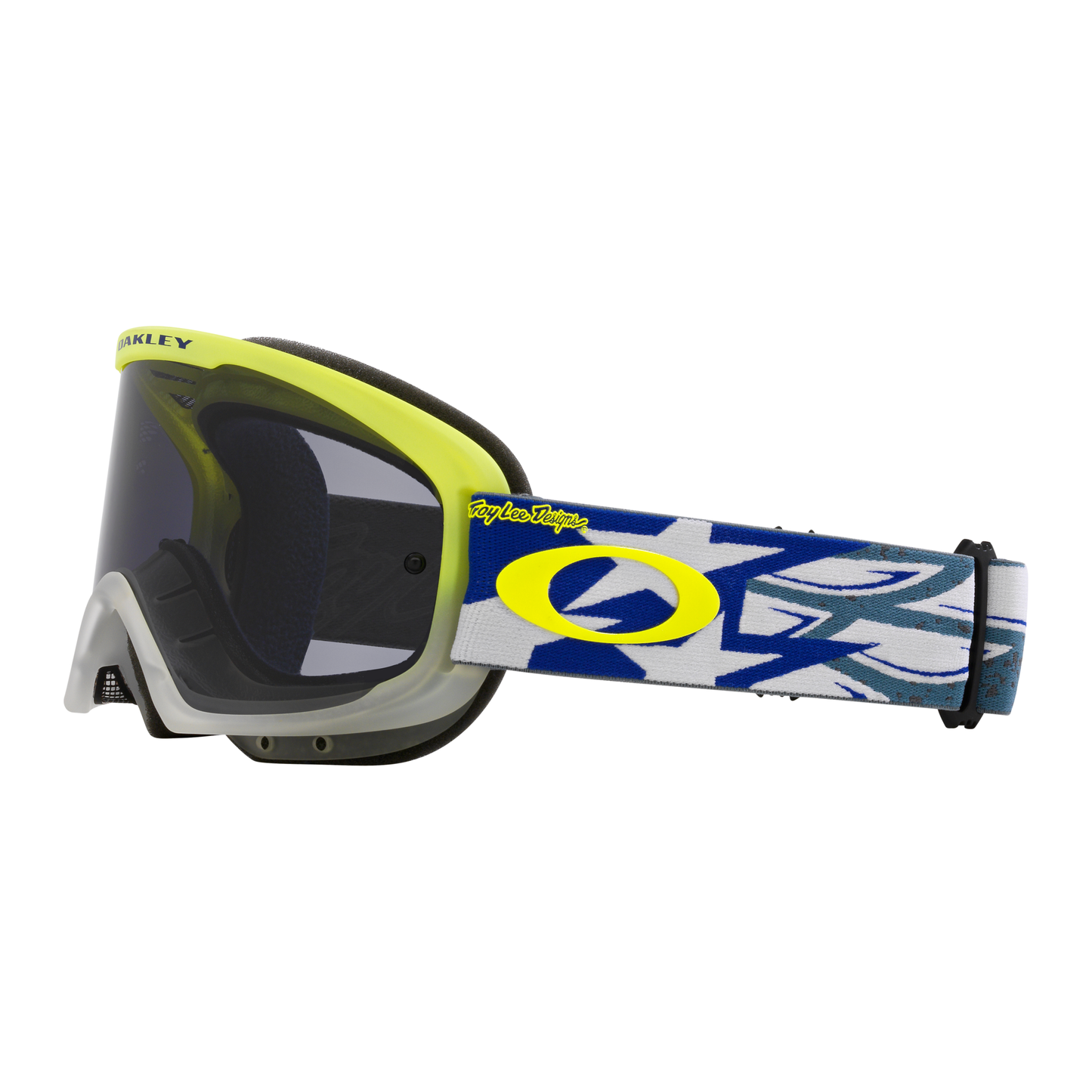 Oakley O Frame 2.0 Pro MTB Goggles - One Size Fits Most -  Troy Lee Designs Blue Wings - Dark Grey Lens