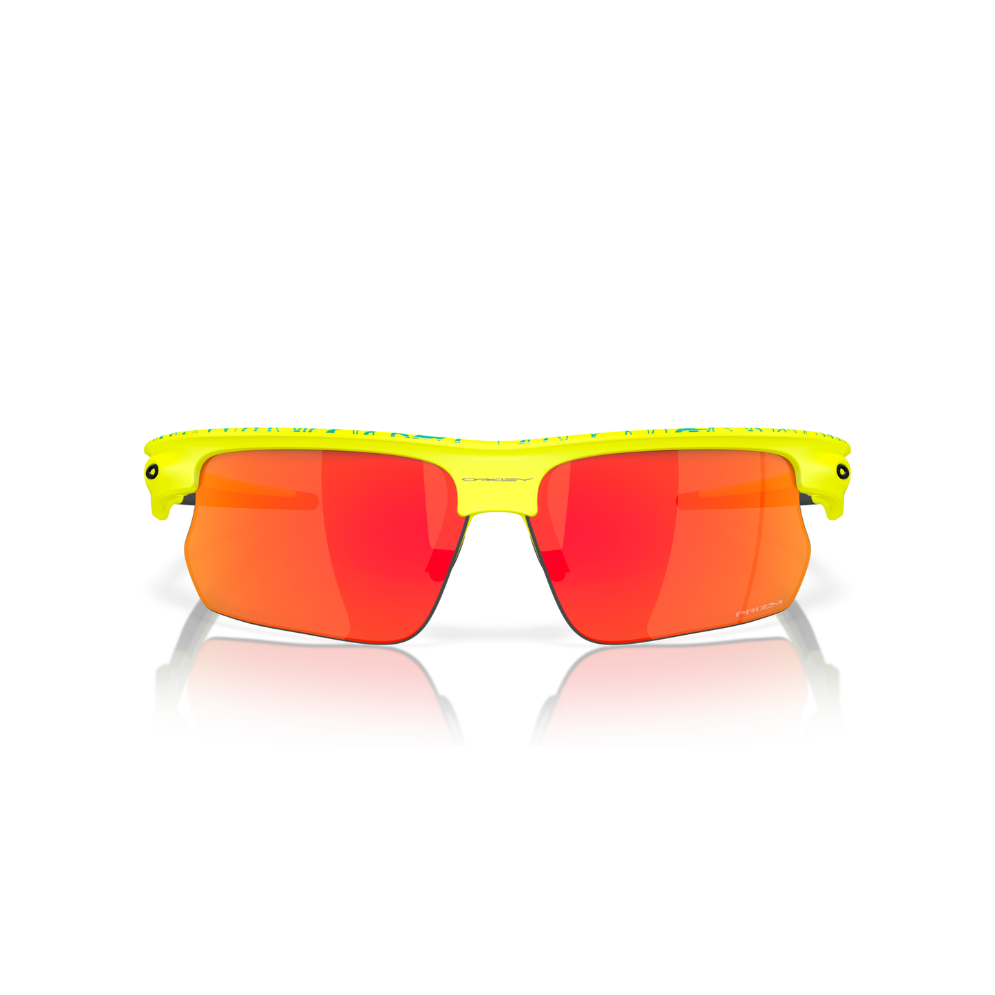 Oakley Bisphaera Sunglasses - L - 135mm - Matte Tennis Ball Yellow Celeste Neuron Prizm Ruby Lens