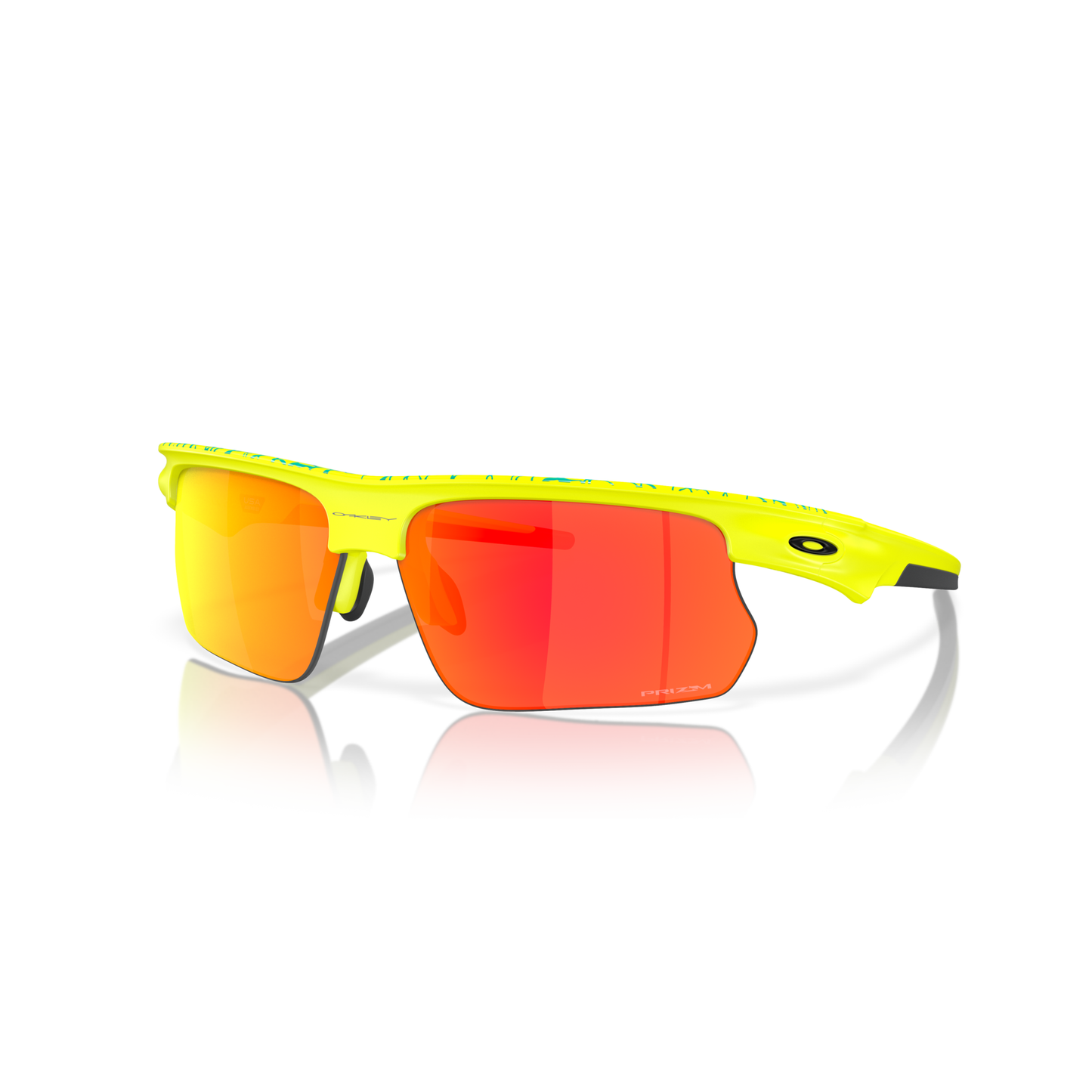 Oakley Bisphaera Sunglasses - L - 135mm - Matte Tennis Ball Yellow Celeste Neuron Prizm Ruby Lens