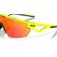 Oakley Sphaera Sunglasses - L - 134mm - Matte Tennis Ball Yellow Celeste Neuron Prizm Ruby Lens