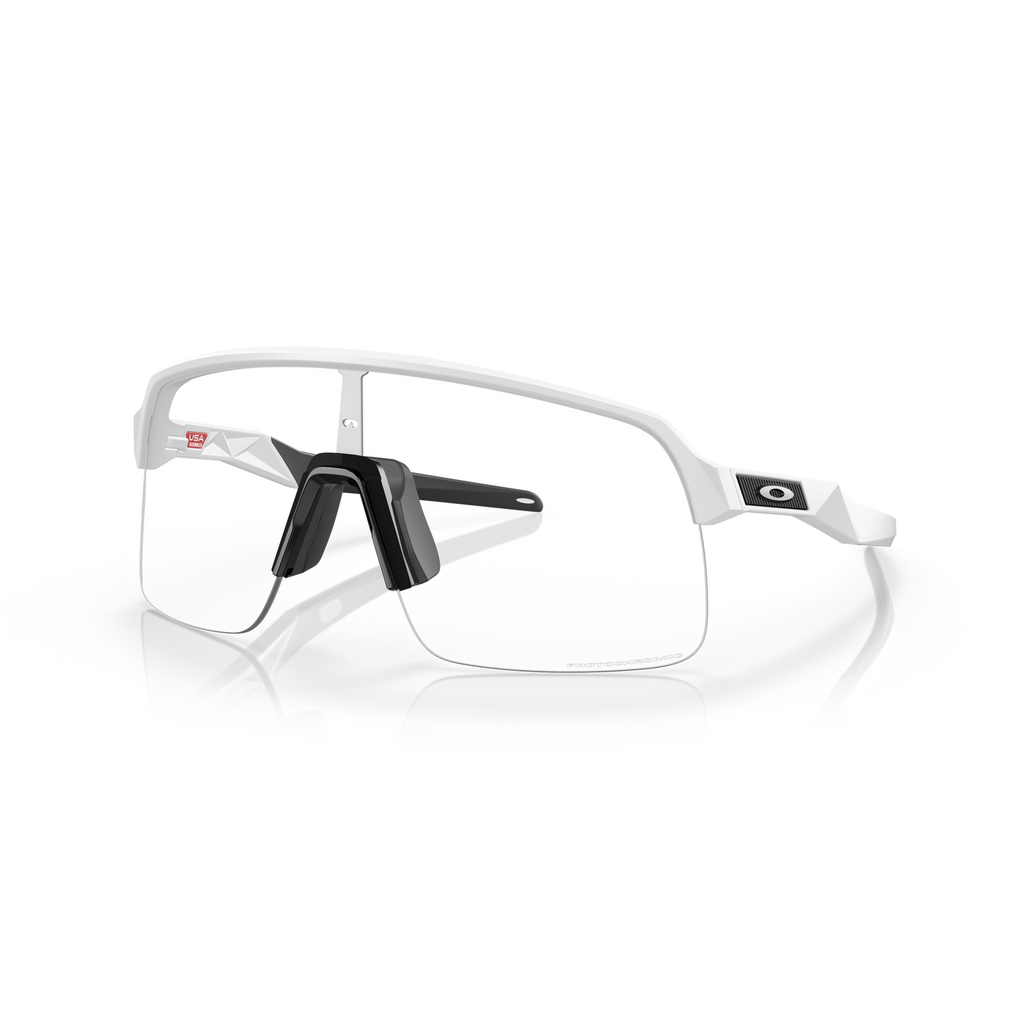 Oakley Sutro Lite Sunglasses - M - 133mm - Matte White - Clear To Black Iridium Photochromic Lens