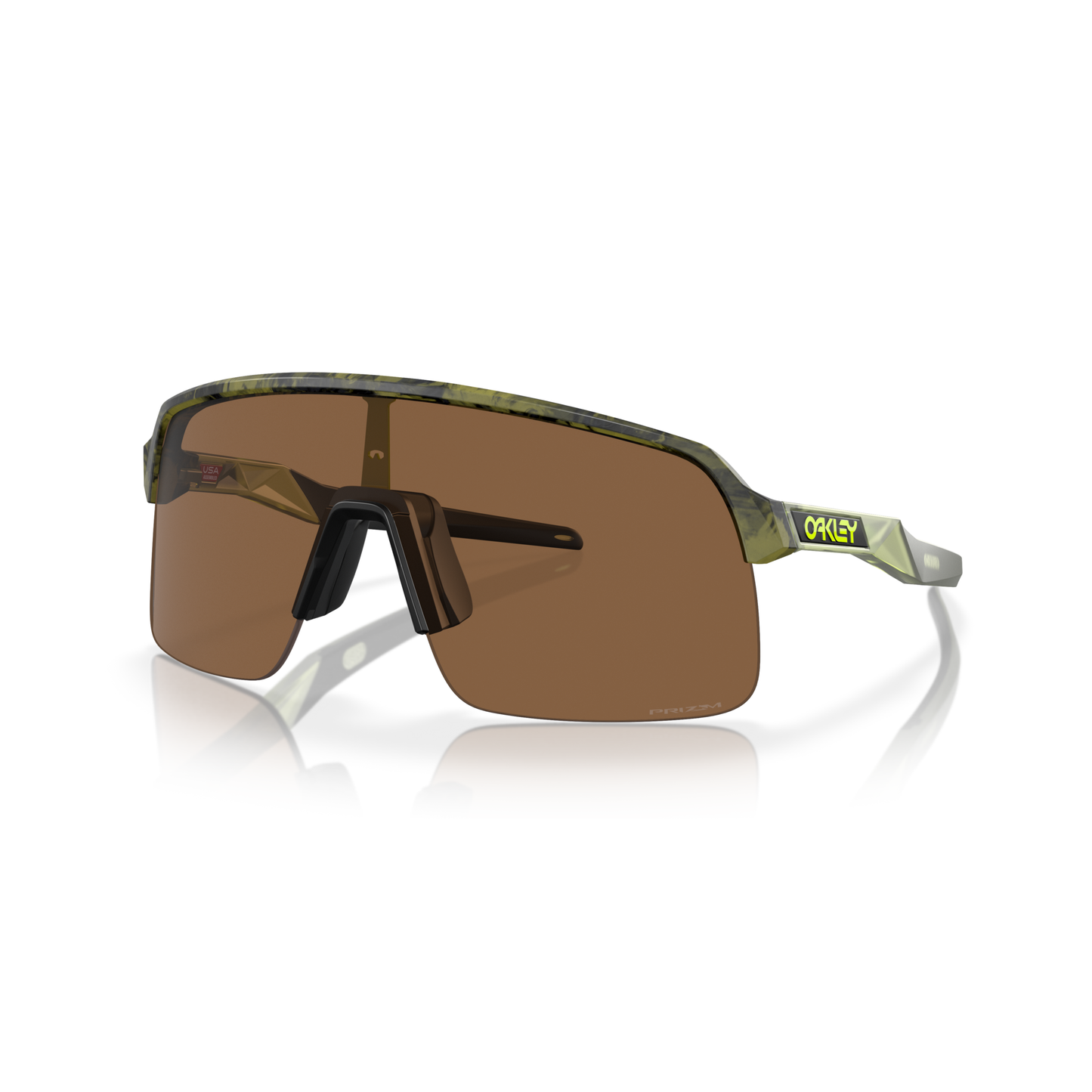 Oakley Sutro Lite Sunglasses - One Size Fits Most - Matte Transparent Fern Swirl - Prizm Bronze Lens