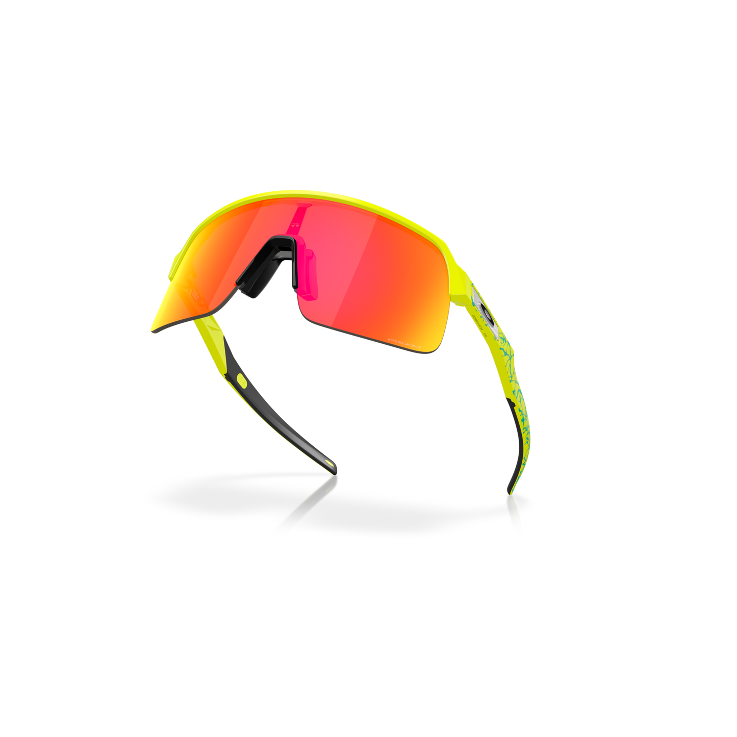 Oakley Sutro Lite Sunglasses - One Size Fits Most - Matte Tennis Ball Yellow Celeste Neuron - Prizm Ruby Lens