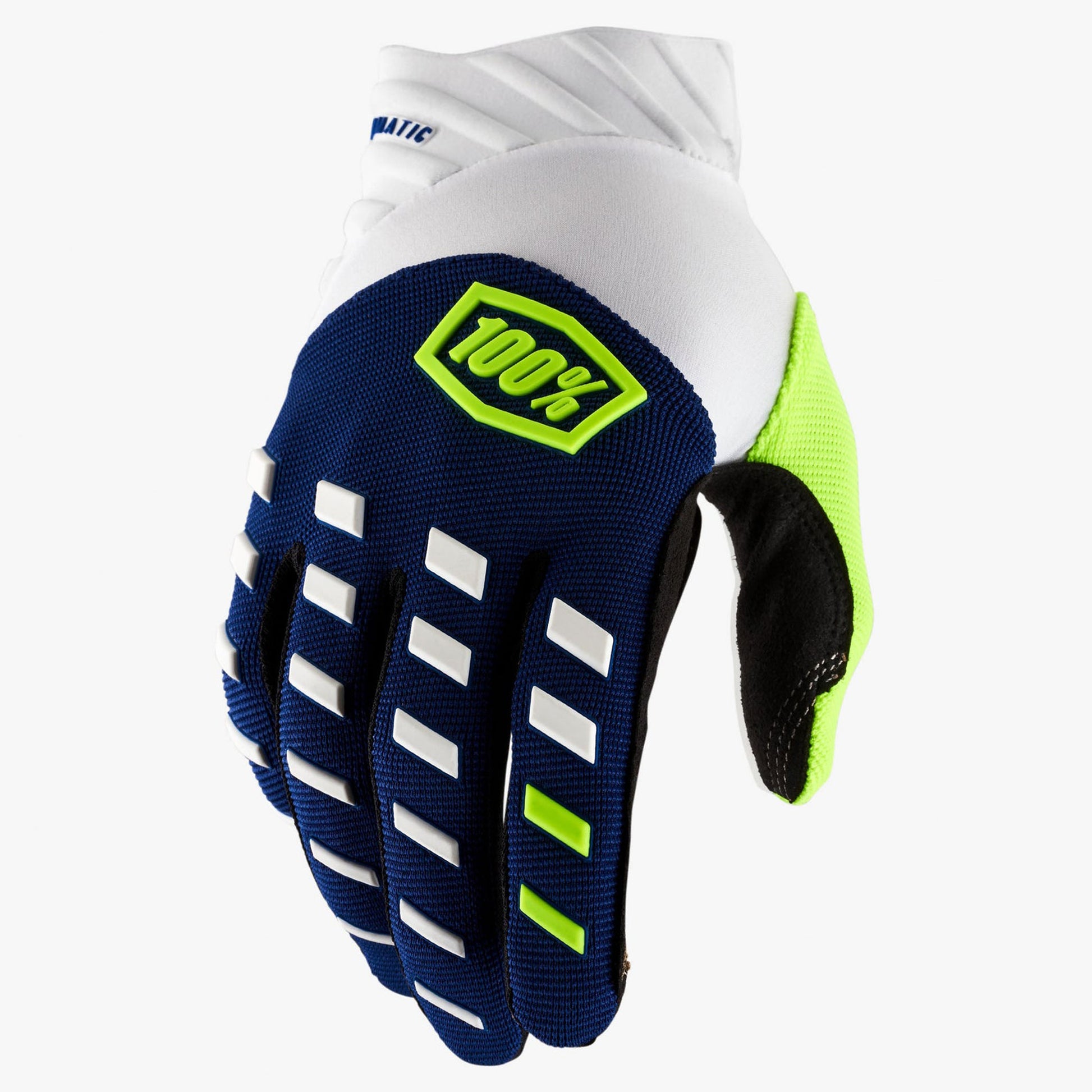 100% Airmatic Gloves - L - Navy/White - Image 1