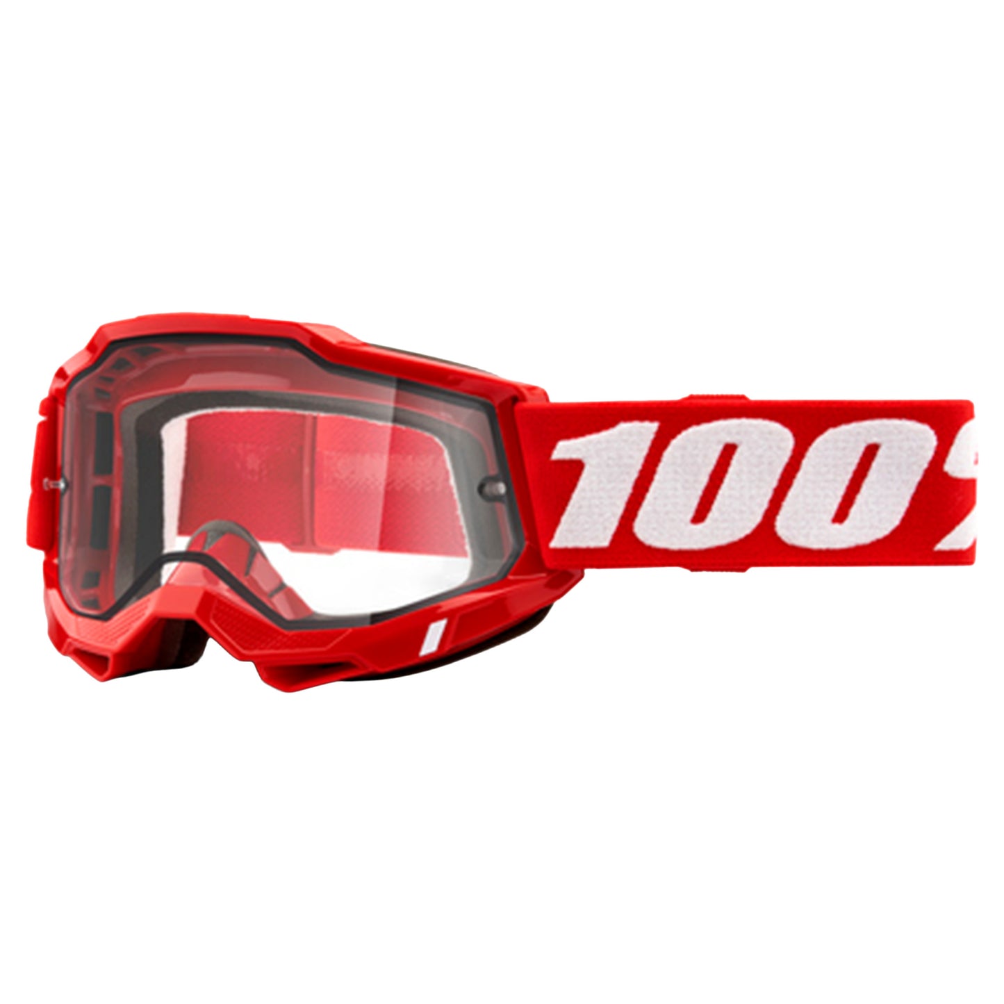 100 Percent Accuri 2 Enduro Goggles - One Size Fits Most - Red - Clear Dual - Image 1