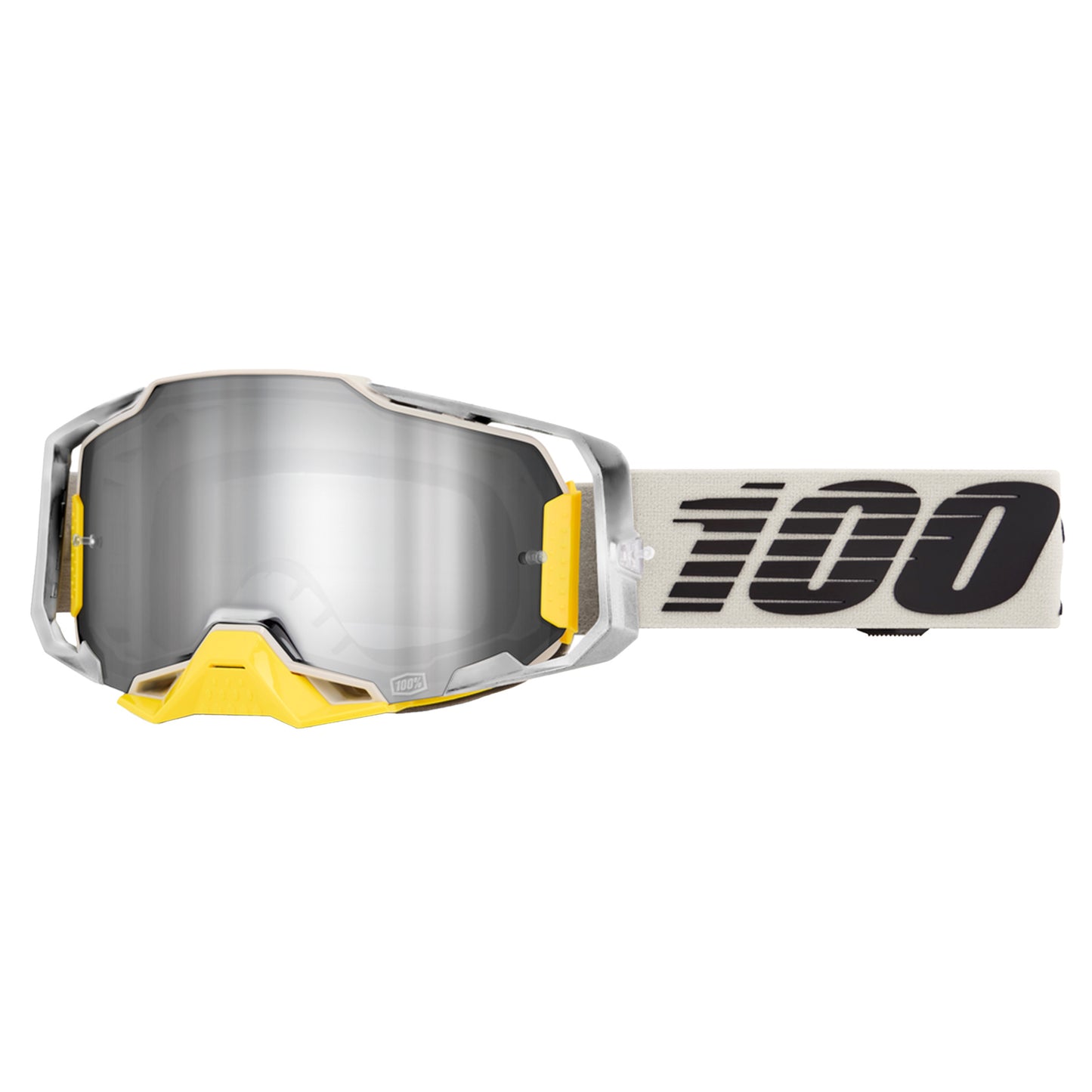 100 Percent Armega Goggles - One Size Fits Most - Viggo - Mirror Silver Flash - Image 1
