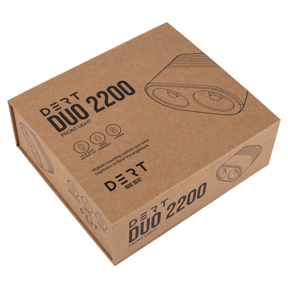 DERT Duo Front Light - Front - 2200 - Black