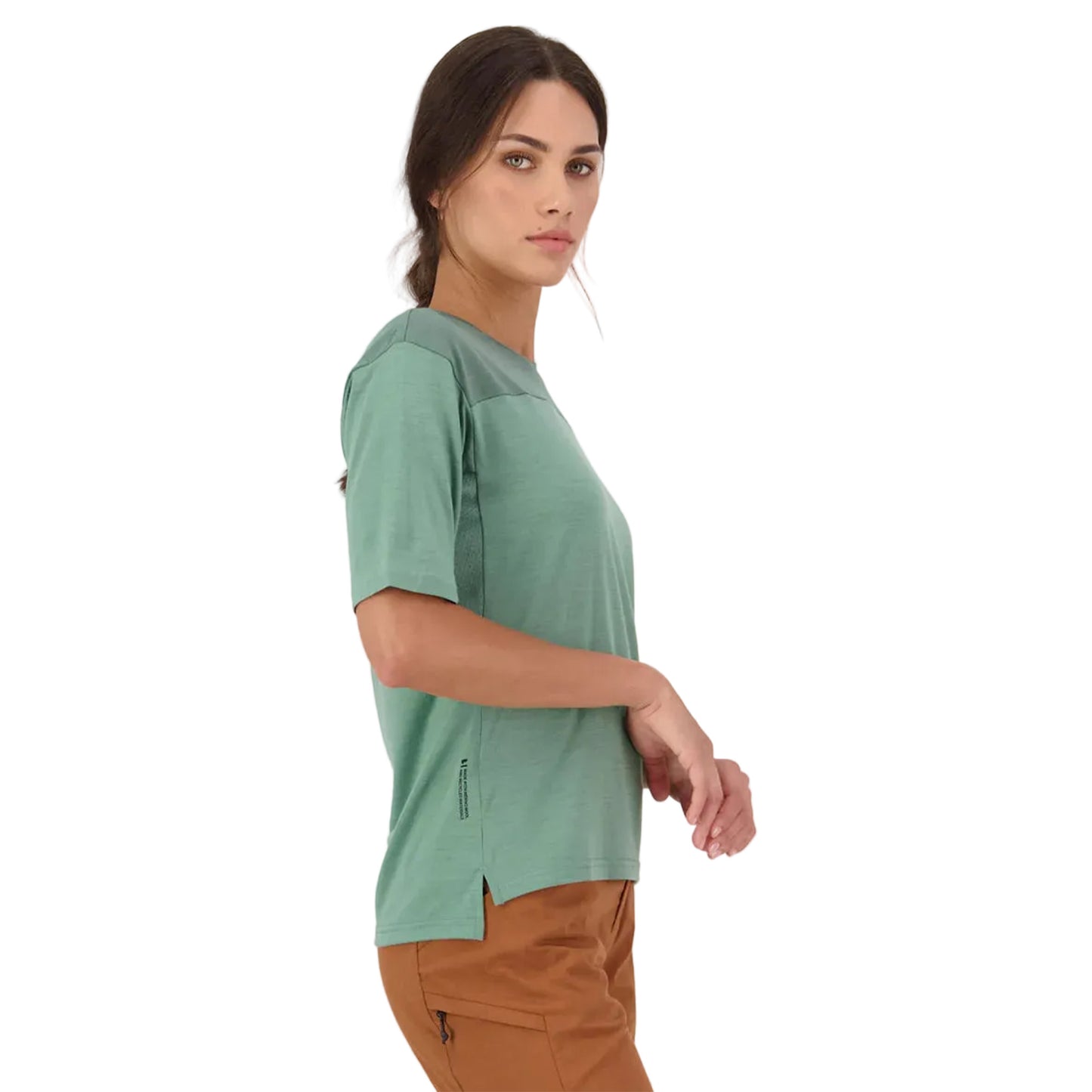 Mons Royale Diversion Merino Bike Short Sleeve Jersey - S - Thyme / Cypress