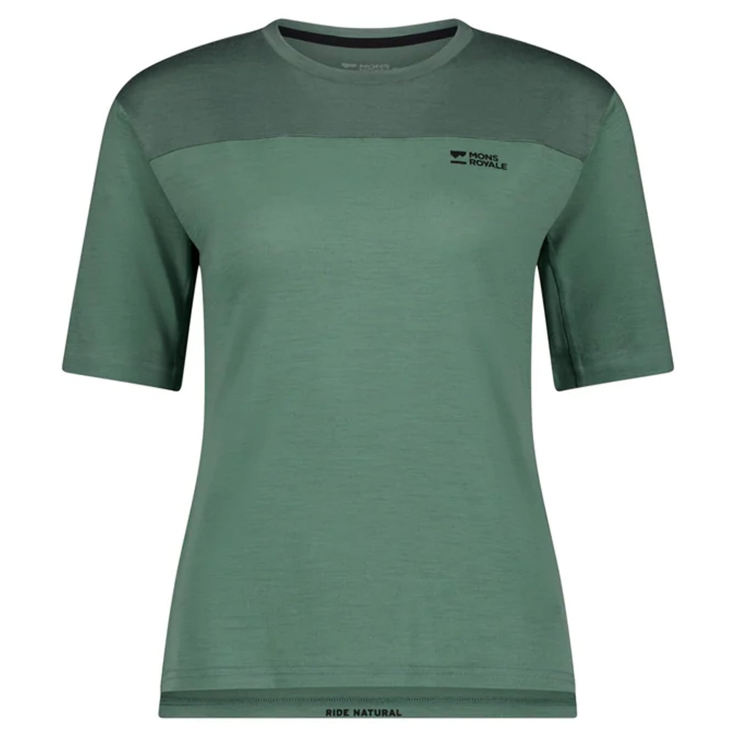 Mons Royale Diversion Merino Bike Short Sleeve Jersey - L - Thyme / Cypress
