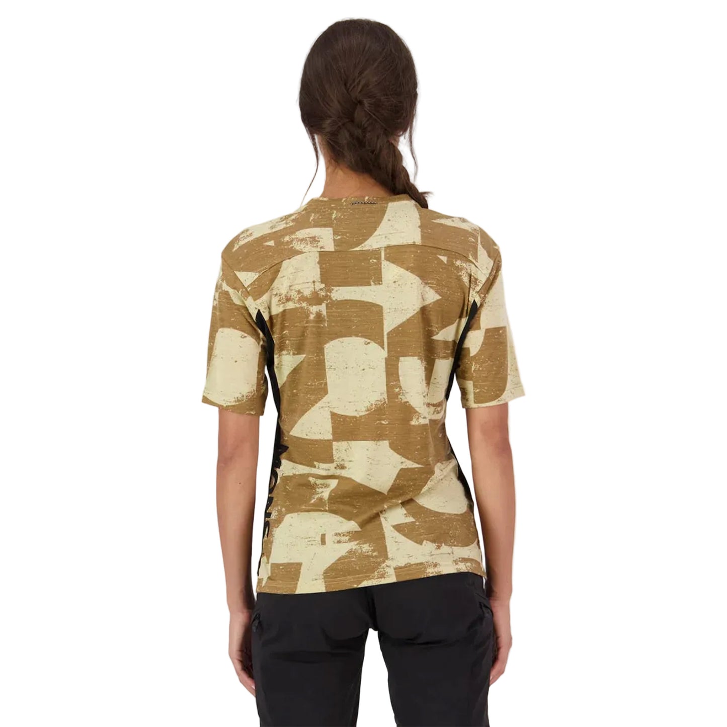 Mons Royale Women's Diversion Merino Bike Short Sleeve Jersey - XS - MR Grunge / Black
