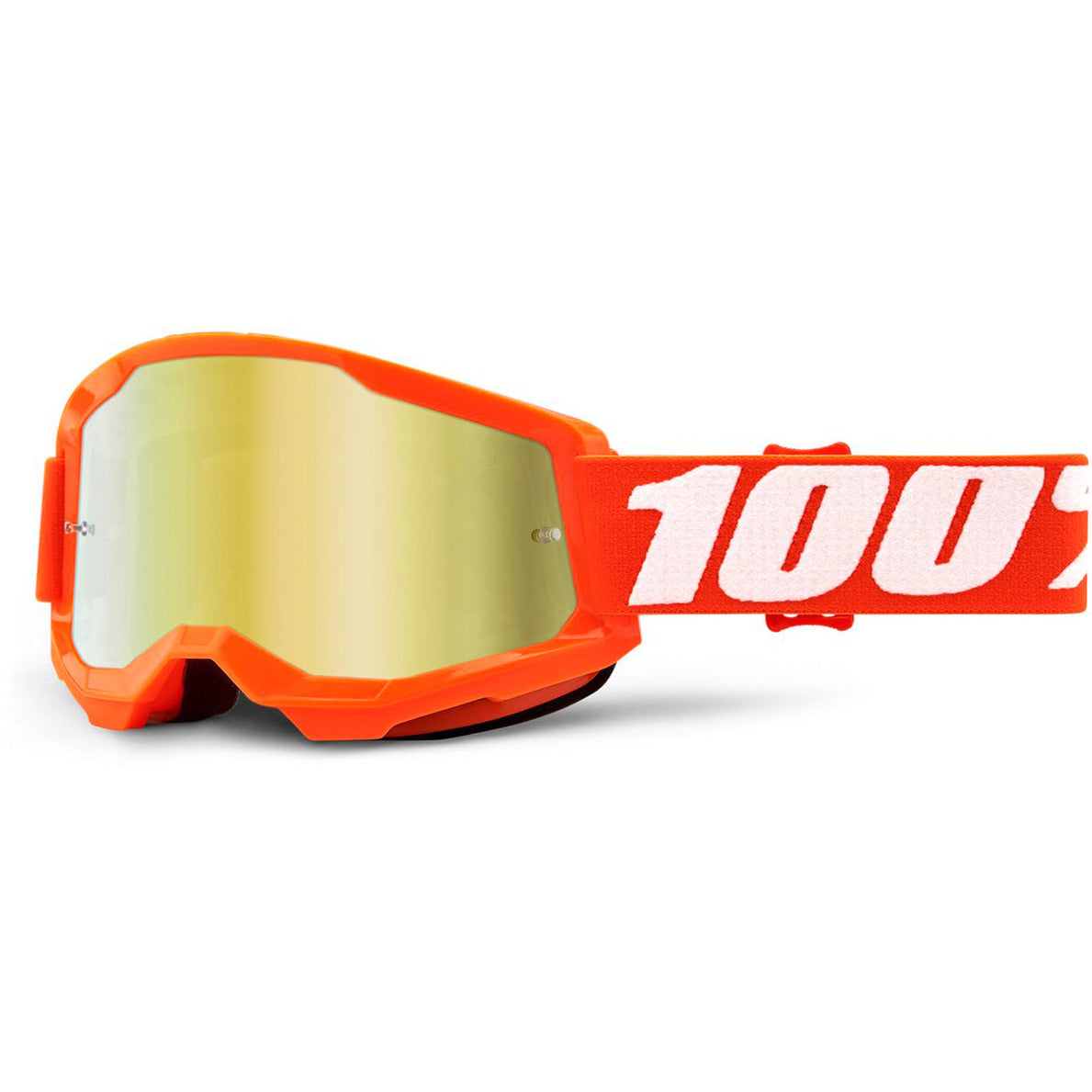 100 Percent Strata 2 Goggles - One Size Fits Most -  Orange - Gold Mirror Lens