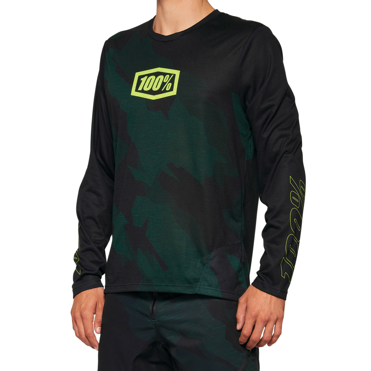 100 Percent Airmatic Limited Edition Long Sleeve Jersey - S - Black Camo - Image 1