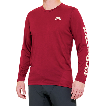 100 Percent Airmatic Long Sleeve Jersey - M - Merlot - Image 1