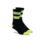 100 Percent Flow Performance Socks - L-XL - Black - Fluo Yellow - Image 1