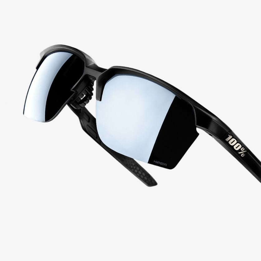 100 Percent Sportcoupe Sunglasses - One Size Fits Most - Matte Black Hiper Silver Mirror Lens