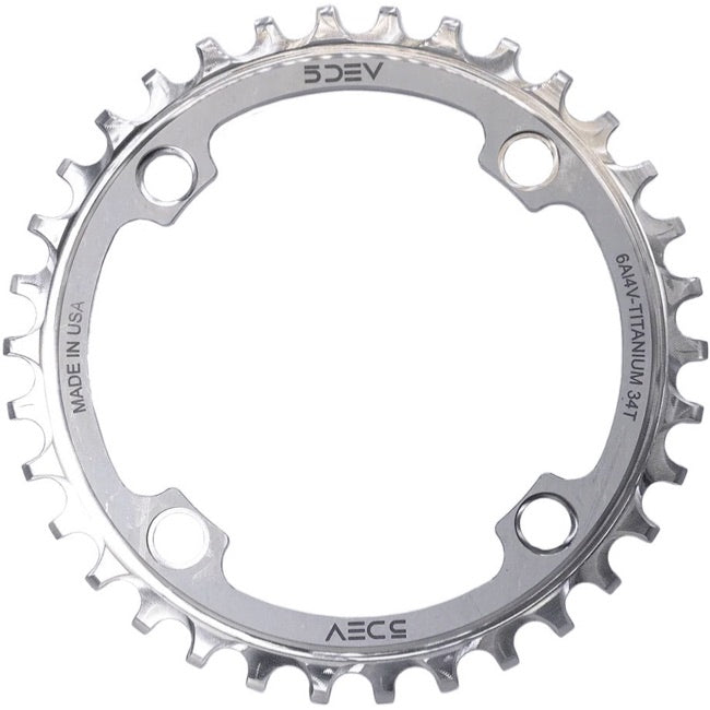 5DEV 104BCD Titanium Chainring