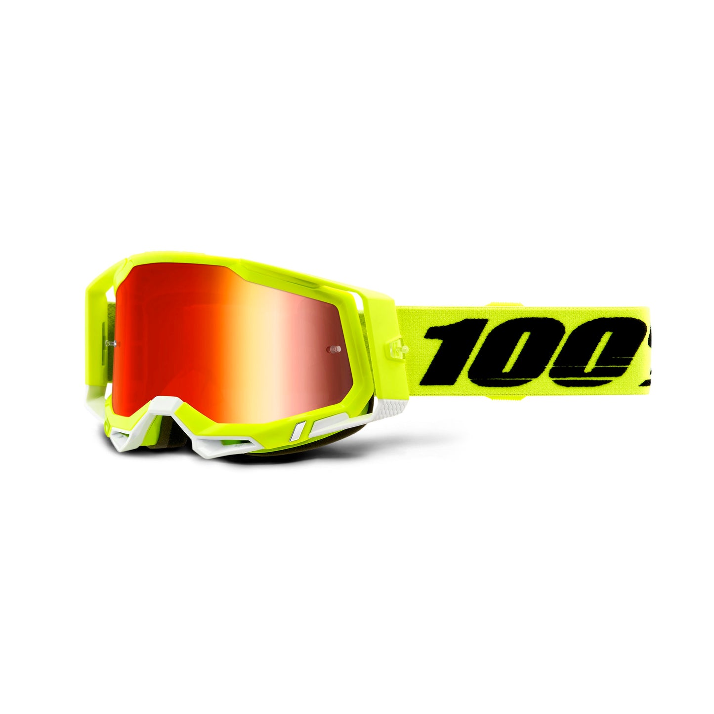 100 Percent Racecraft 2 Goggles - One Size Fits Most - Yellow - Red Mirror Lens