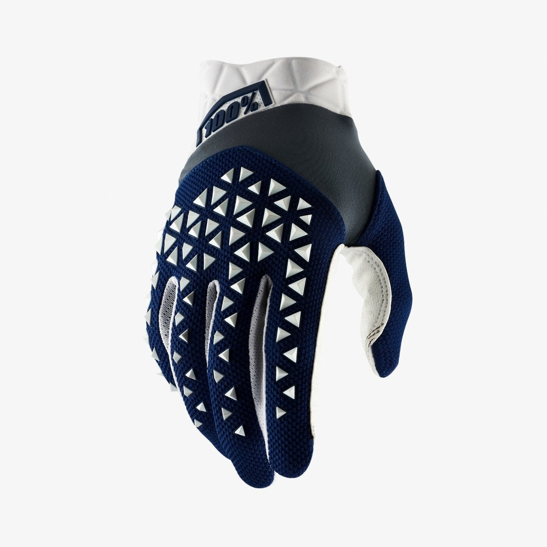 100 Percent Airmatic Glove - XL - Navy - Steel - White