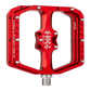 Burgtec Penthouse MK5 B-Rage Edition Steel Axle Alloy Flat Pedals - L - Race Red