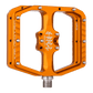 Burgtec Penthouse MK5 B-Rage Edition Steel Axle Alloy Flat Pedals - L - Iron Bro Orange