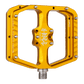 Burgtec Penthouse MK5 B-Rage Edition Steel Axle Alloy Flat Pedals - L - Burgtec Bullion Gold