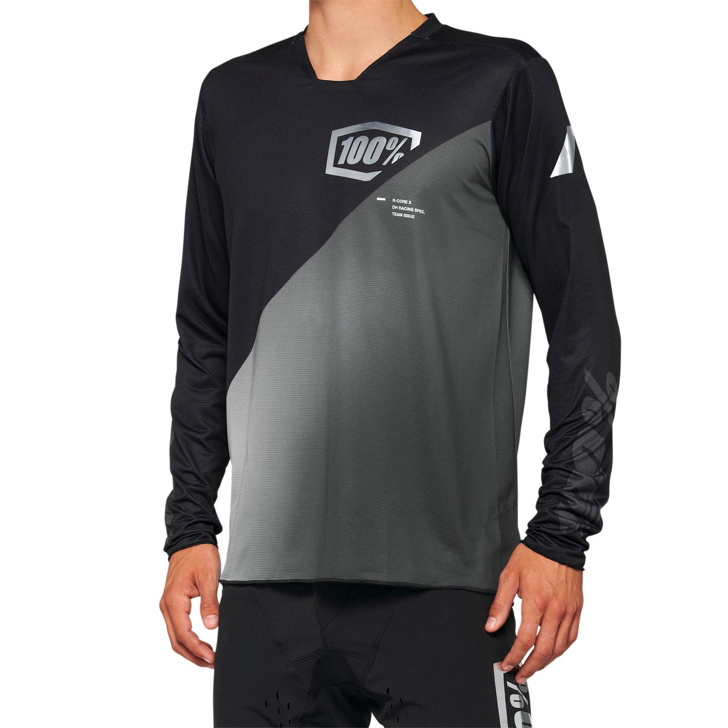 100 Percent R-Core-X DH Long Sleeve Jersey - XL - Black - Grey