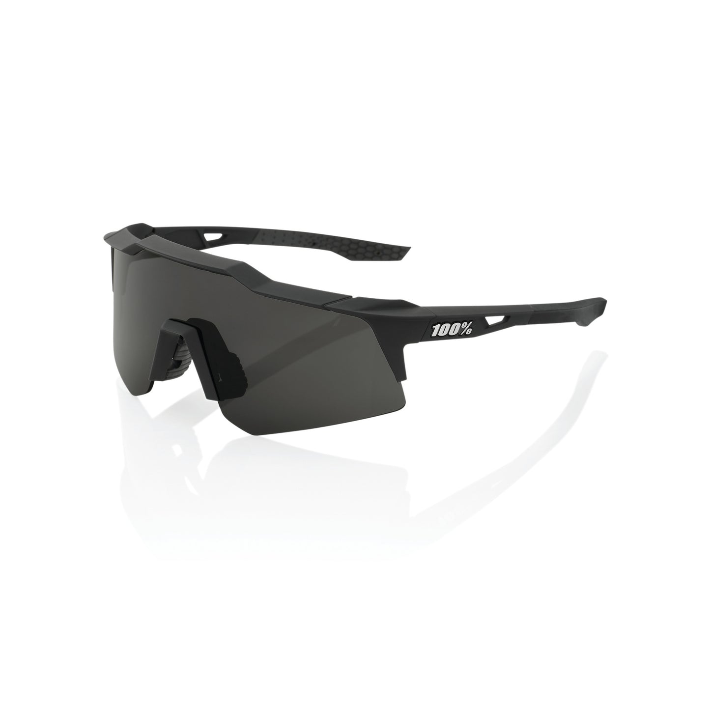 100 Percent Speedcraft XS Sunglasses - S - Soft Tact Black - Smoke Lens