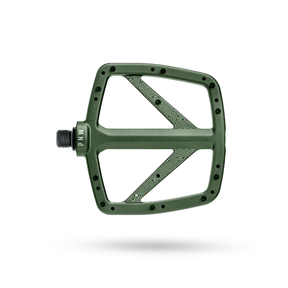 PNW Components Loam Aluminium Pedals - Standard - Moss Green