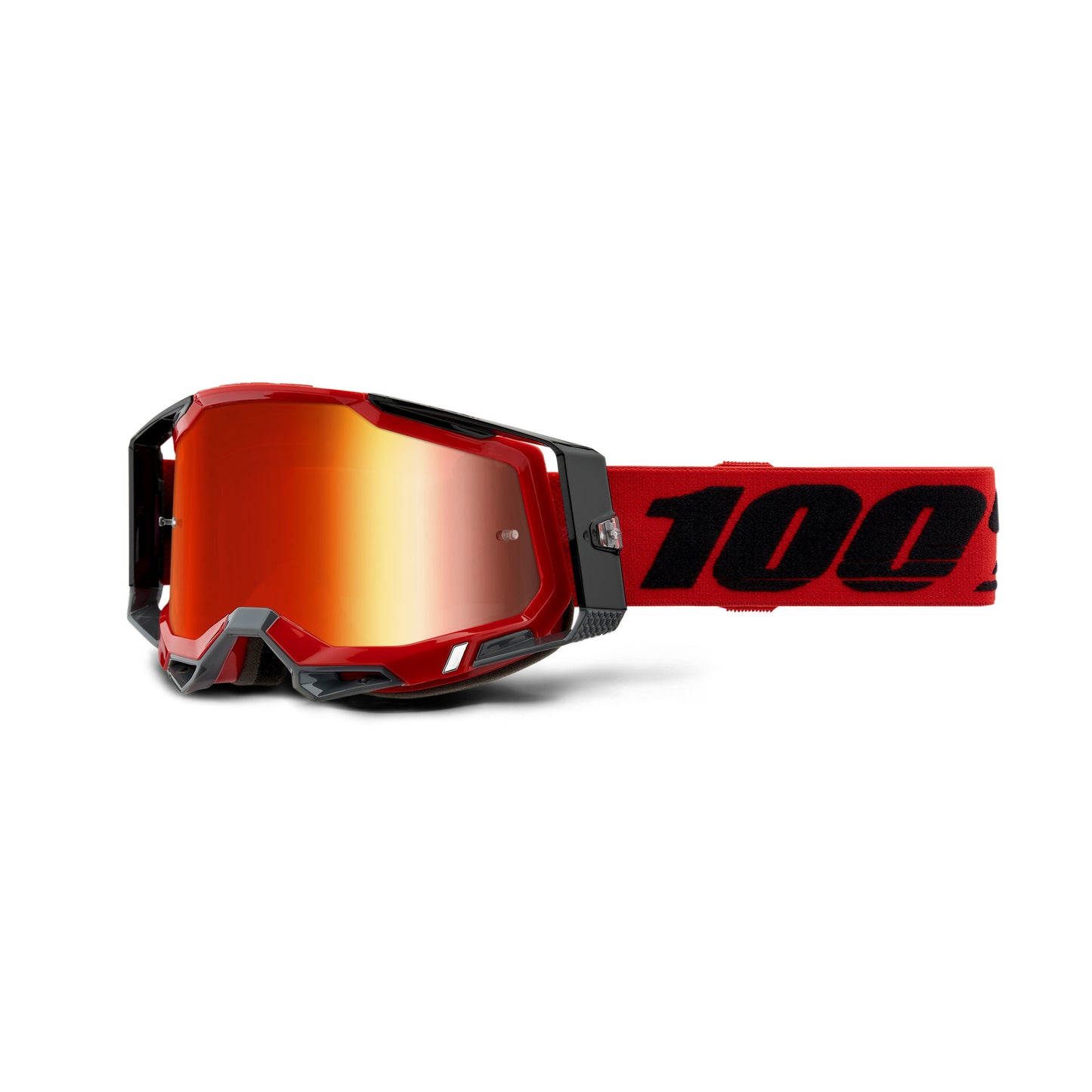 100 Percent Racecraft 2 Goggles - One Size Fits Most - Red - Red Mirror Lens
