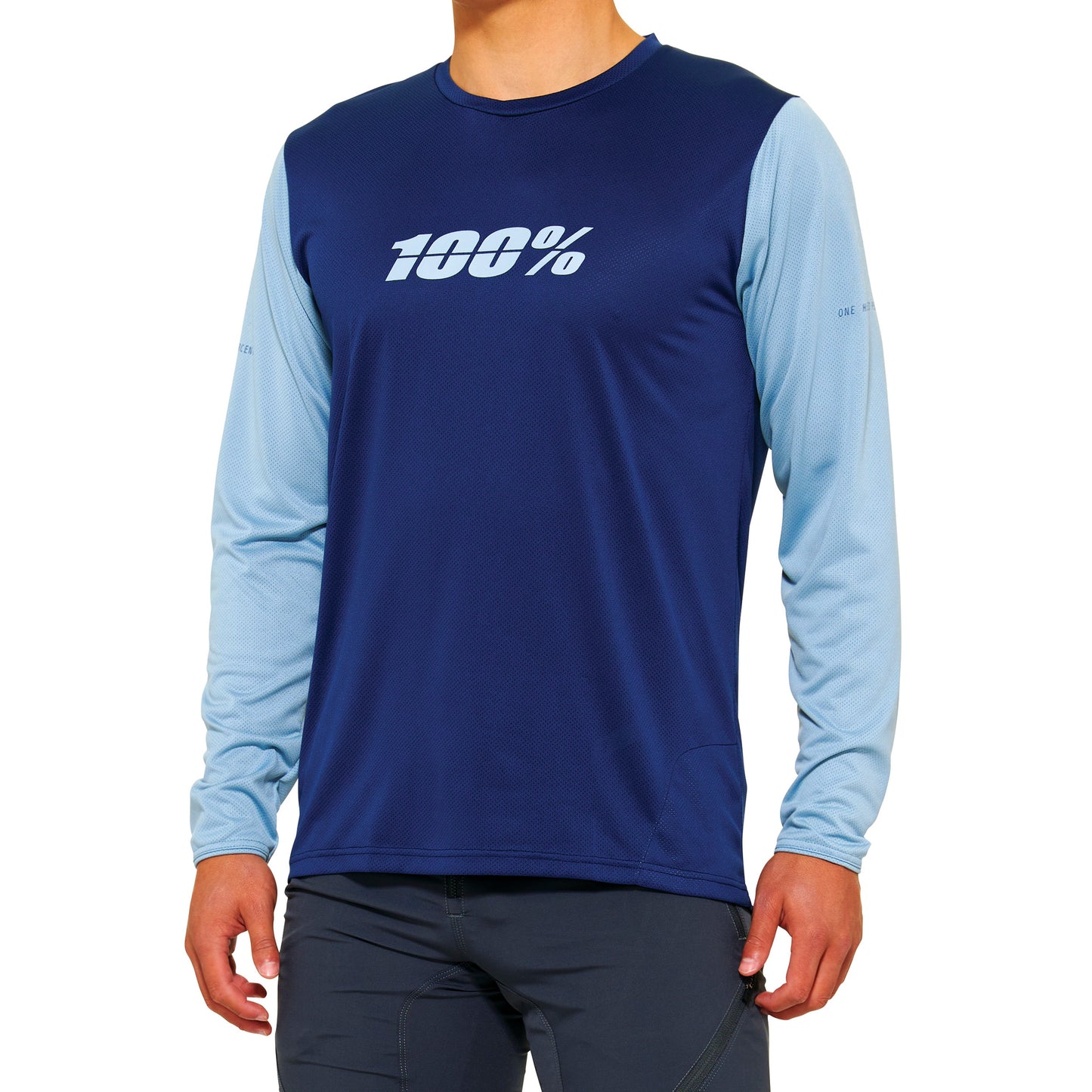 100 Percent Ridecamp Long Sleeve Jersey - M - Navy - Slate