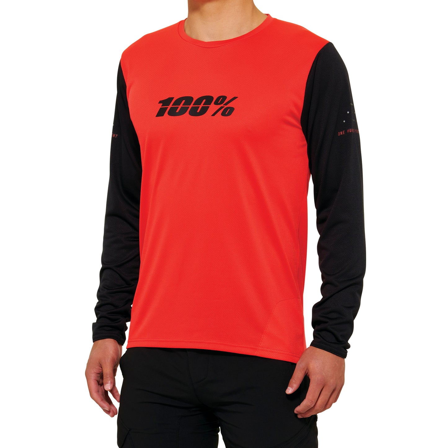 100 Percent Ridecamp Long Sleeve Jersey - L - Red - Black