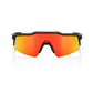 100 Percent Speedcraft Sunglasses - One Size Fits Most - Soft Tact Black Hiper Red Multilayer Mirror Lens