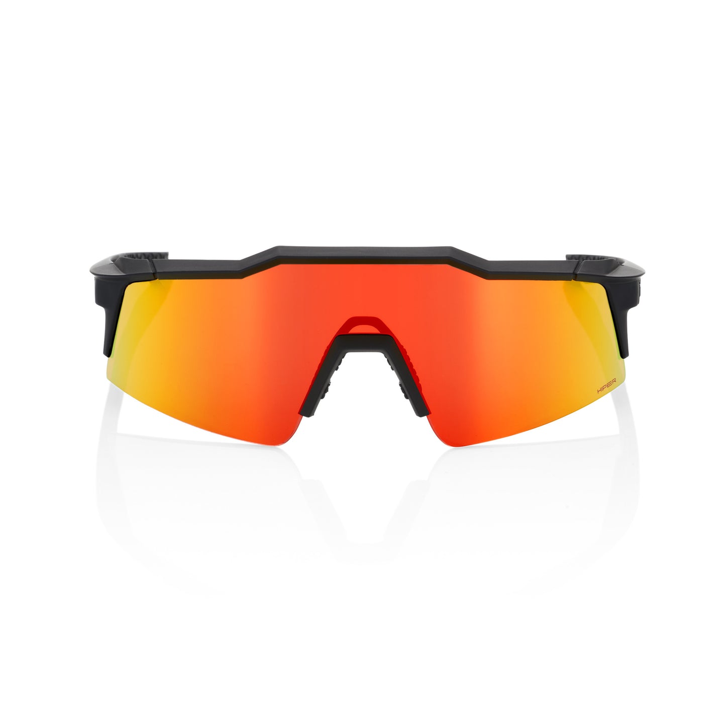 100 Percent Speedcraft Sunglasses - One Size Fits Most - Soft Tact Black Hiper Red Multilayer Mirror Lens