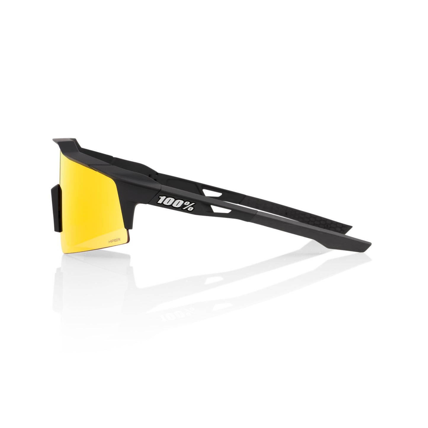 100 Percent Speedcraft Sunglasses - One Size Fits Most - Soft Tact Black Hiper Red Multilayer Mirror Lens