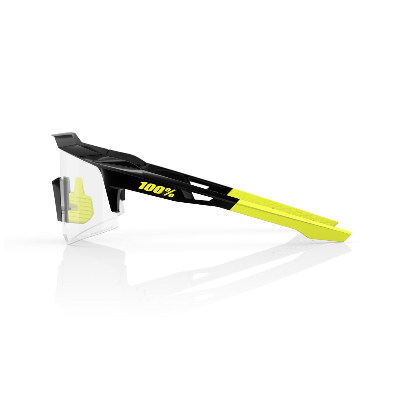 100 Percent Speedcraft XS Sunglasses - One Size Fits Most - Gloss Black Photochromic Lens