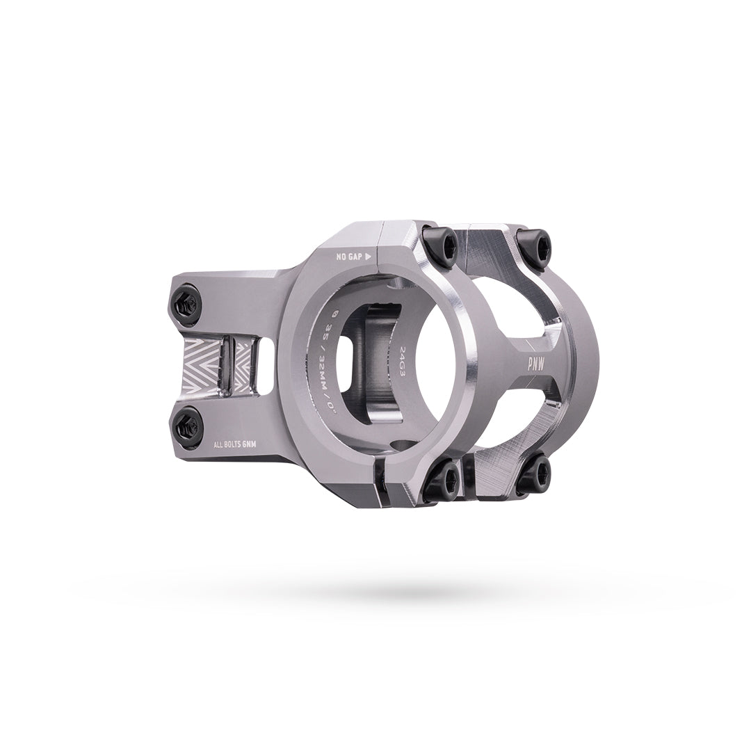 PNW Components Loam Stem - 1 1/8th Inch Steerer - 35mm - 40mm - 0 Degree - Silver