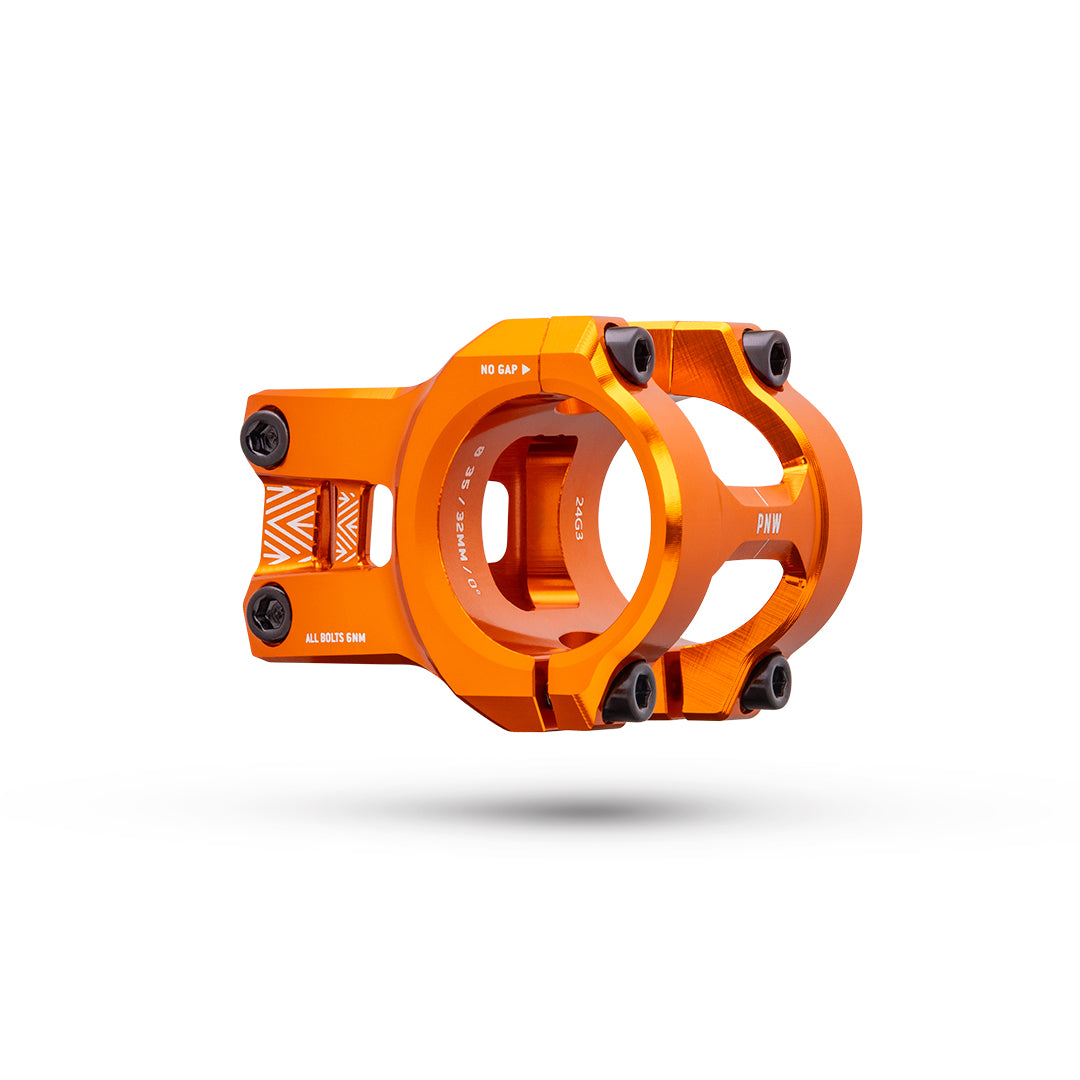 PNW Components Loam Stem - 1 1/8th Inch Steerer - 35mm - 40mm - 0 Degree - Blood Orange