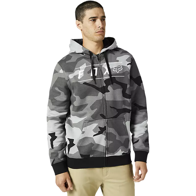 Fox Pinnacle Fleece Camo Zip Hoodie - M - Black Camo