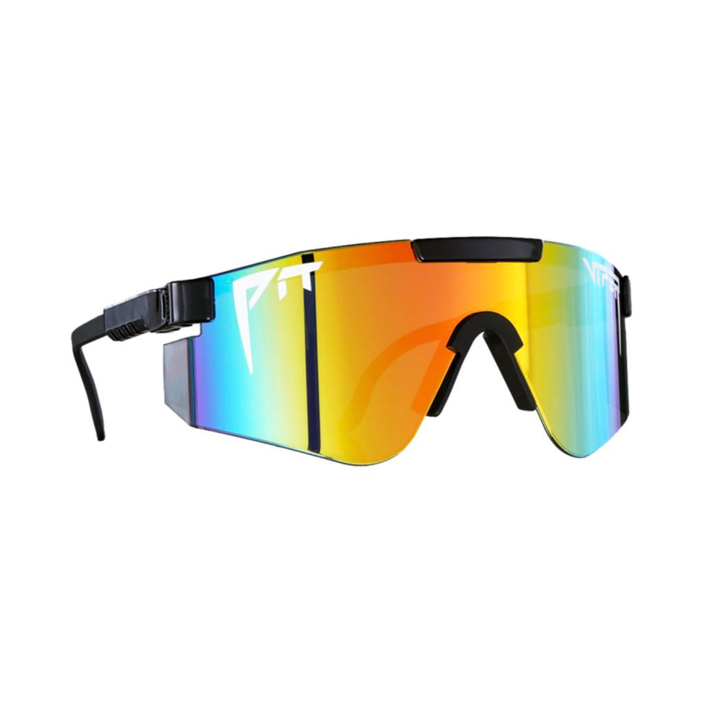 Pit Viper Original Wide Sunglasses - The Mystery - Black - Mirror Polarized Lens