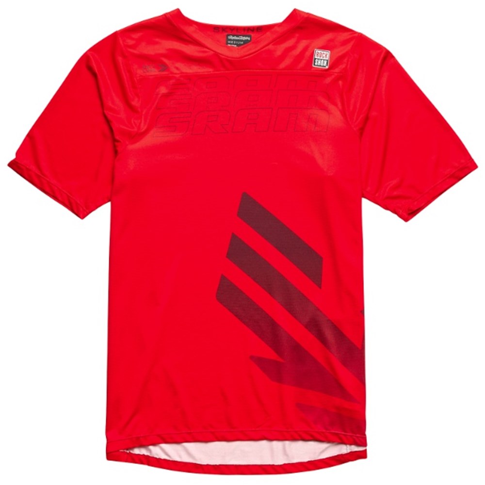 TLD Skyline Short Sleeve Jersey - L - Sram Eagle One Fiery Red