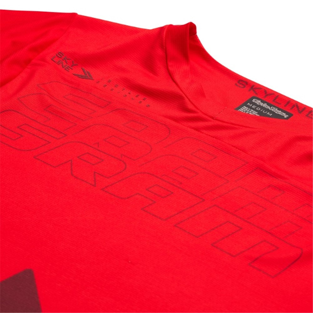TLD Skyline Short Sleeve Jersey - S - Sram Eagle One Fiery Red