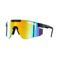 Pit Viper Original Wide Sunglasses - The Mystery - Black - Mirror Polarized Lens