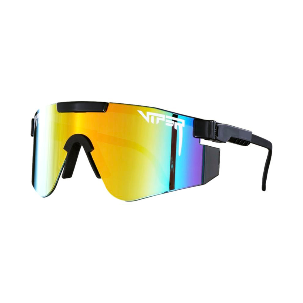 Pit Viper Original Wide Sunglasses - The Mystery - Black - Mirror Polarized Lens