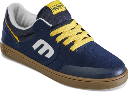 Etnies Kids Marana Flat Shoes - Kids US 10 - Navy/Gum/Yellow