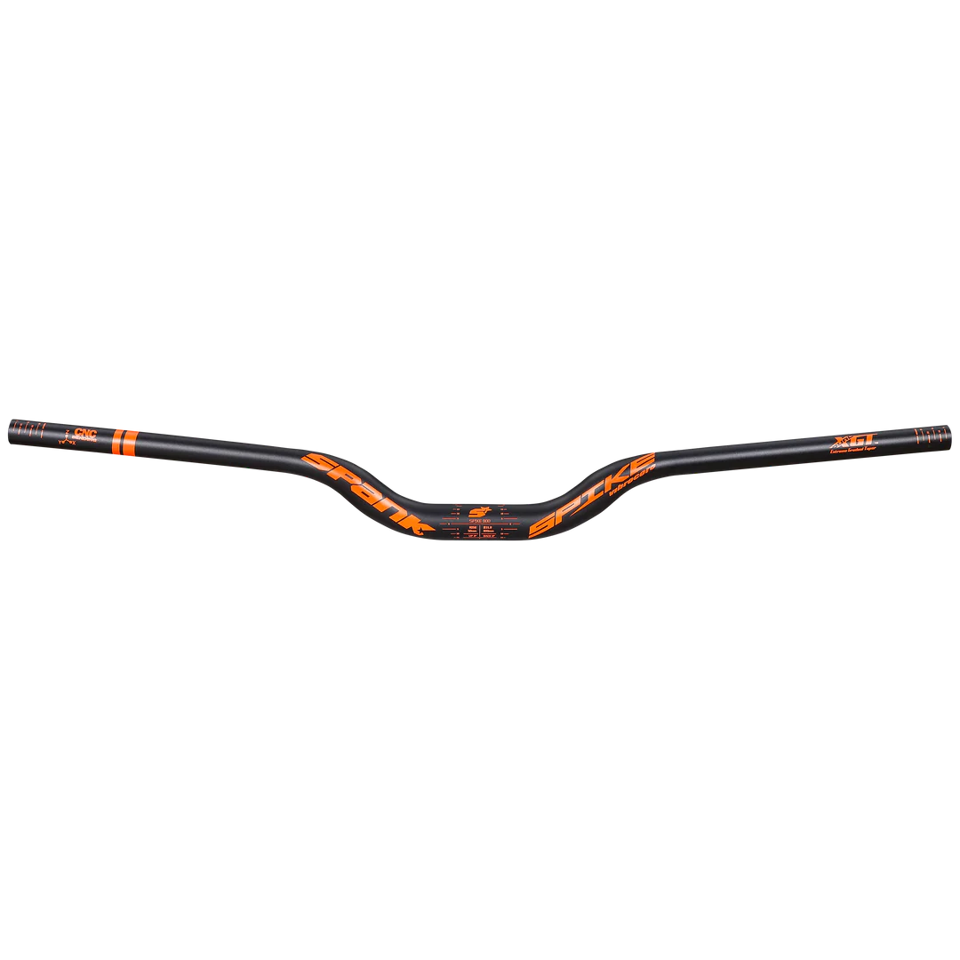 Spank Spike 800 Vibrocore Alloy Bars - Black - Orange - 31.8mm - 50 Rise - 800