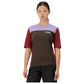 Mons Royale Women's Redwood Enduro VT Short Sleeve Jersey - Women's M - Cedar - Cherry - Lupin