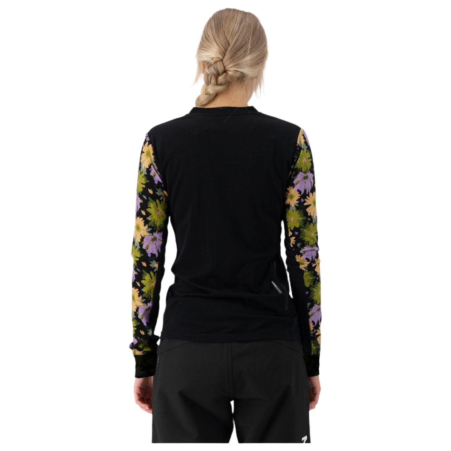 Mons Royale Women's Redwood Enduro VLS Long Sleeve Jersey - Women's S - Alpine Bloom - Black