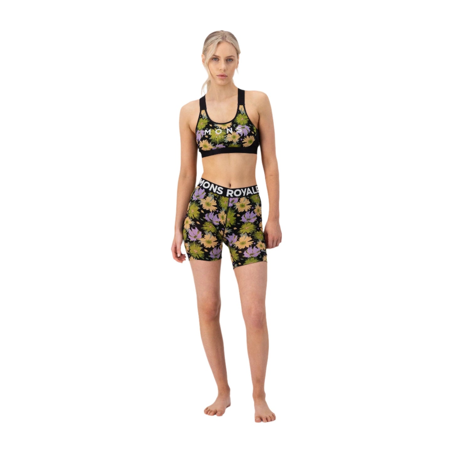 Mons Royale Women's Low Pro Merino Aircon MTB Short Liner - Women's S - Alpine Bloom