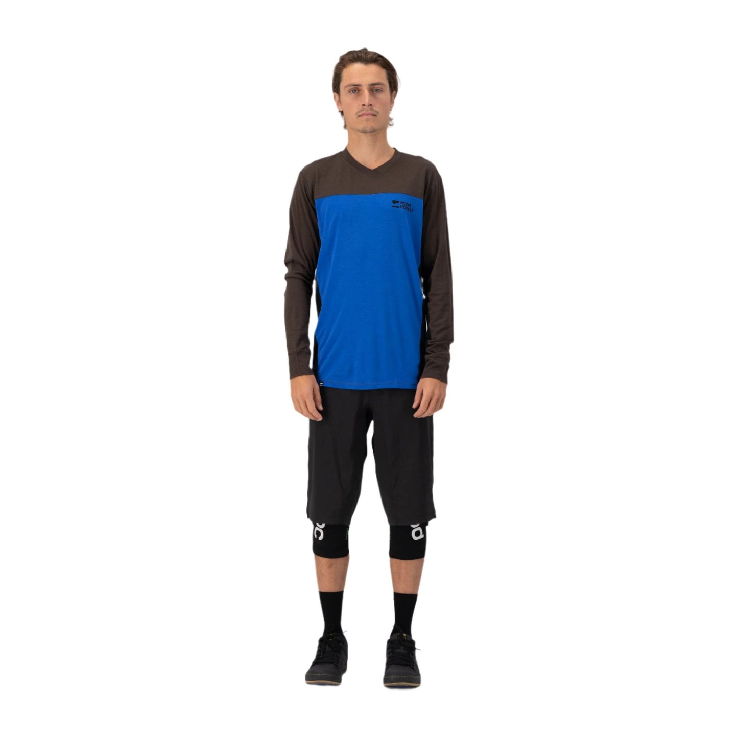 Mons Royale Redwood Enduro VLS Long Sleeve Men's Jersey - L - Cedar - Cobalt - Black